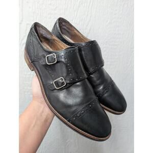 Johnston & Murphy Conard Double Monk Strap Leather Shoes Men's Size 10.5